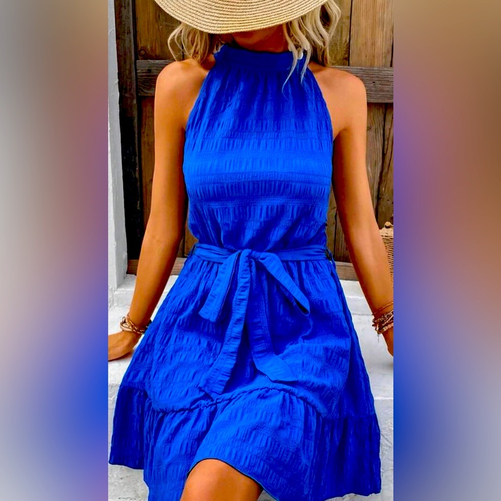 Shein - Emery Rose Beautiful Blue Sun Dress